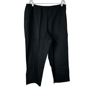 Eileen Fisher Slim Ankle Pant Side Zip Black Women's Size 2X New With Tags